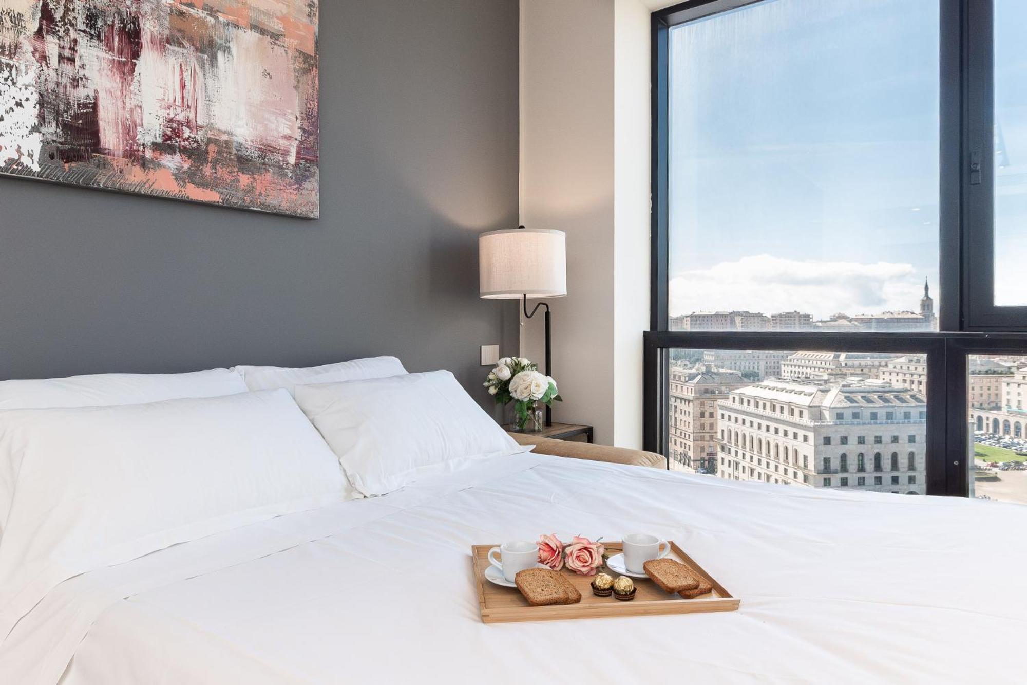 Free Parking In Luxury Suite With City View - Steps To Brignole Train Station Genoa Exterior photo